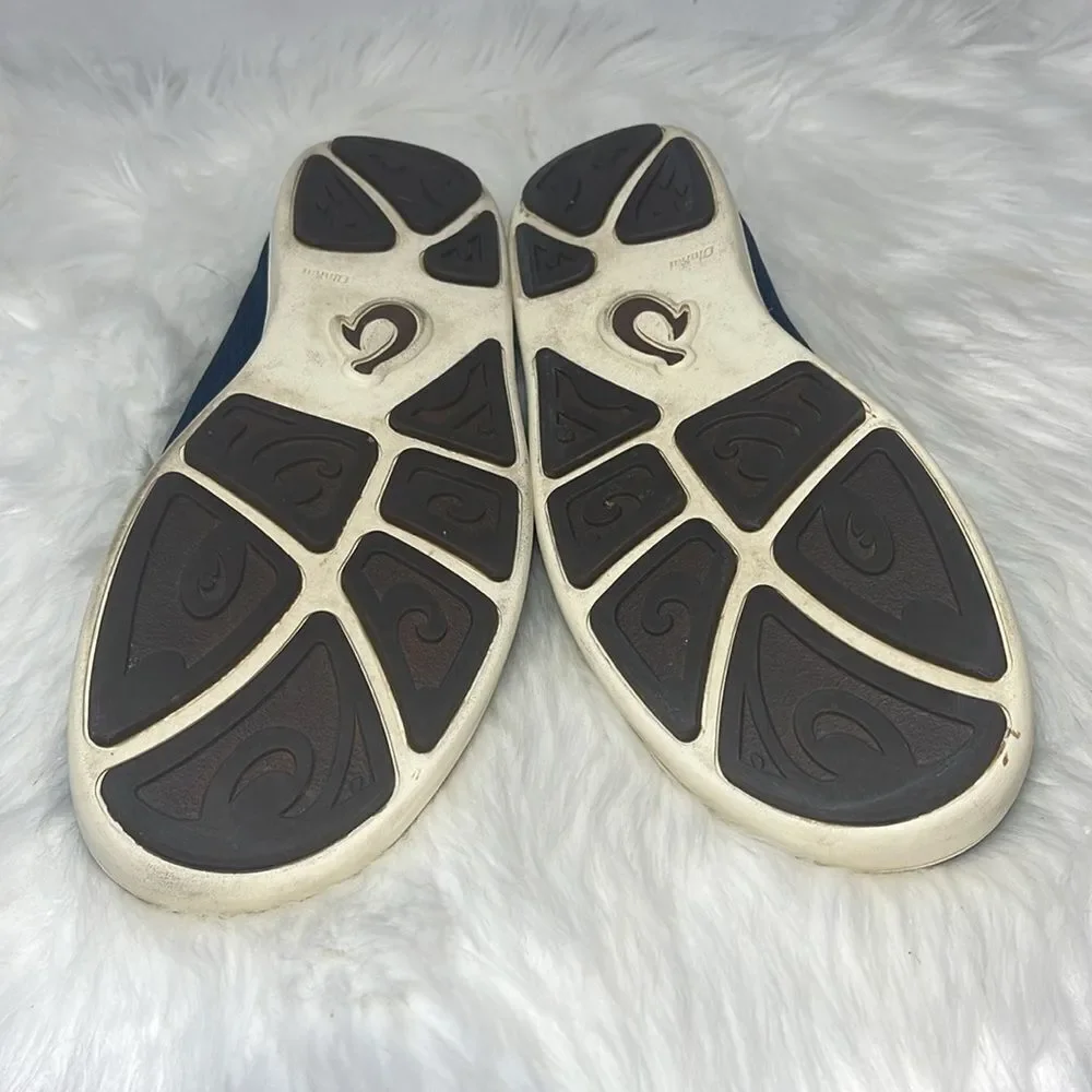 olu‎ Kai Nohea Trench Blue Textile Slip On Shoes Sz 12